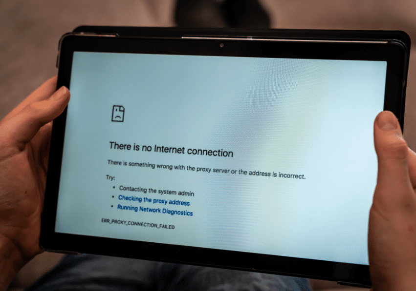 Manglende internet på tablet